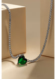 Emerald Tennis Necklace (Sweetheart Cut)