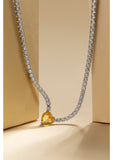 Yellow Tennis Necklace (Sweetheart Cut)