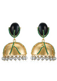 Moonshine Jhumkis (Onyx)