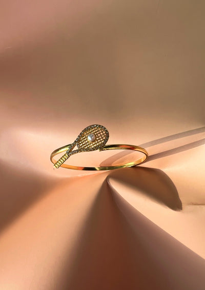 Gold Racket Bangle
