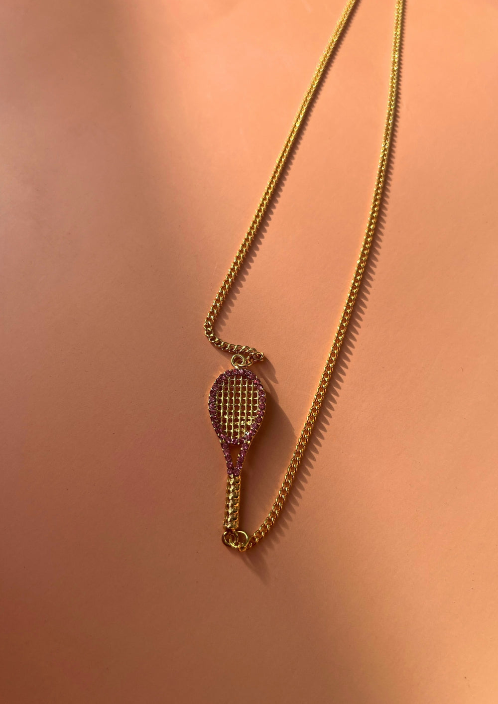 Pink Racket Necklace