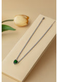 Emerald Tennis Necklace (Sweetheart Cut)